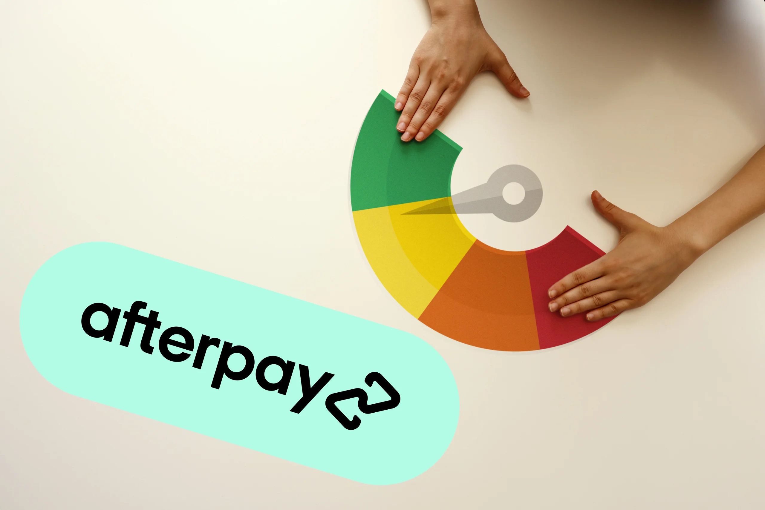 Afterpay logo and a credit score